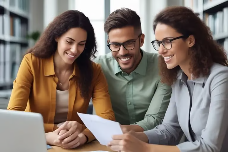 Equipo de trabajo colaborando